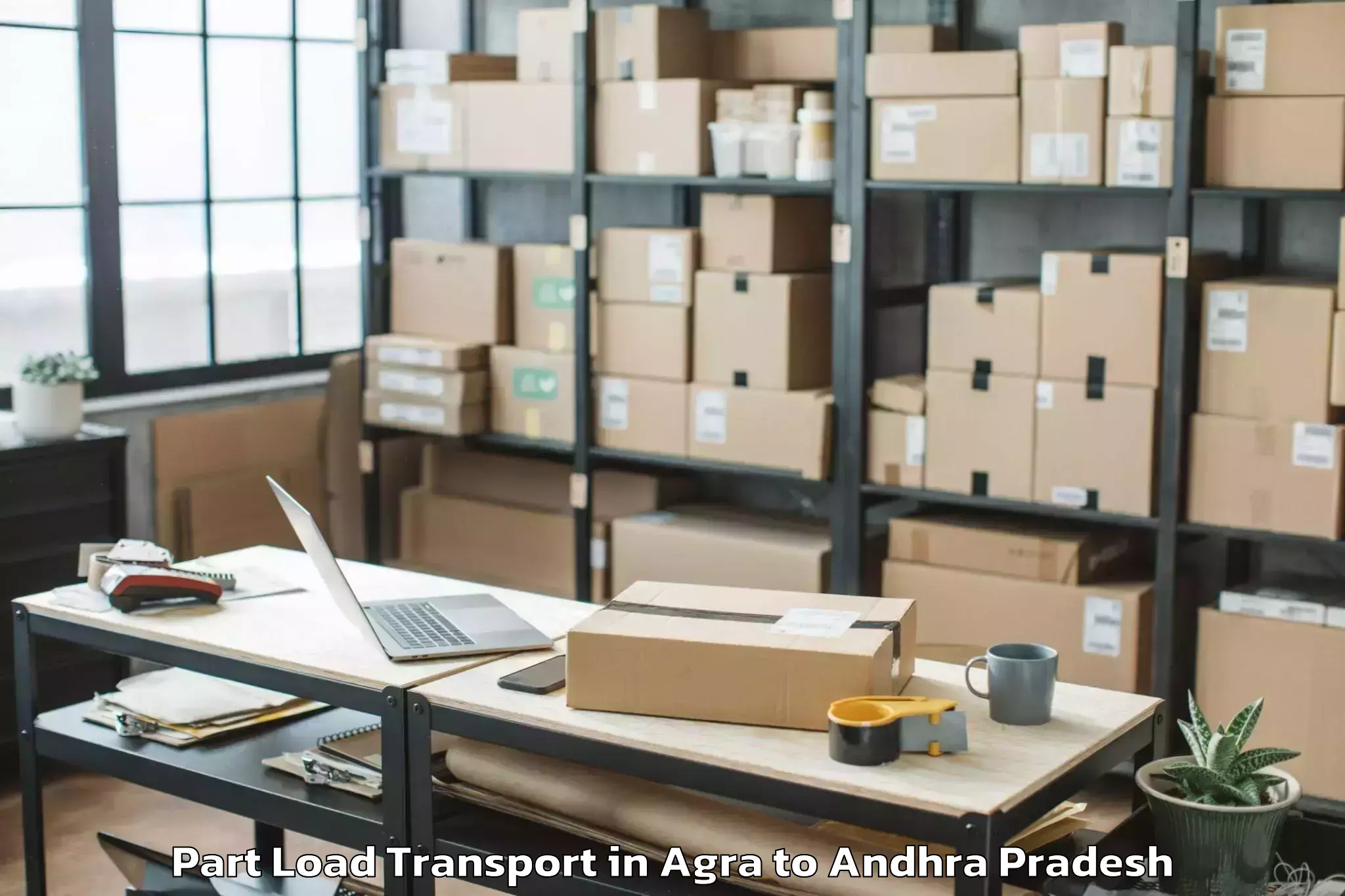 Quality Agra to Abhilashi University Guntur Part Load Transport